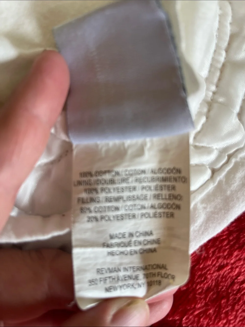 Laura Ashley White Quilted Decorative Bed Shams with Swirl Motif 25x20
